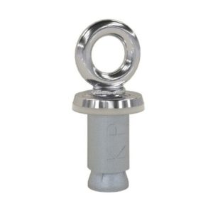 CHROME PLATED BRASS ROPE EYE W/ LAG SHIELD (PERMACAST - PI-74S)