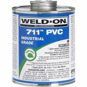 711 GRAY HEAVY BODY PVC CEMENT (GLUE) - QUART (IPS CORPORATION - 10119)