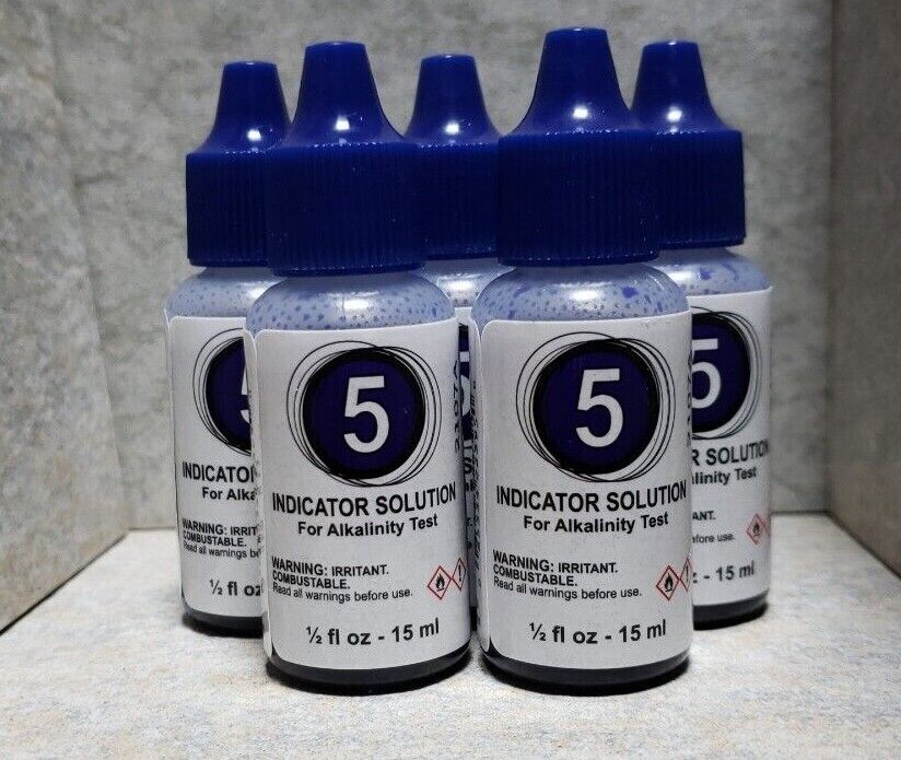 #5 ALKALINITY TEST KIT SOLUTION, REAGENT - 1/2 OZ, 5 PACK (POOLSTYLE - 22395)
