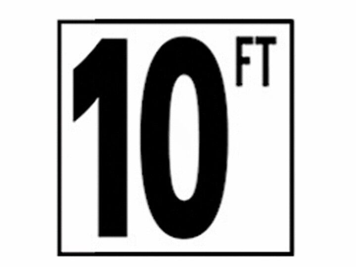 5IN SMOOTH 10 FT DEPTH MARKER TILE - 5"  (NPT - DM51-2100)