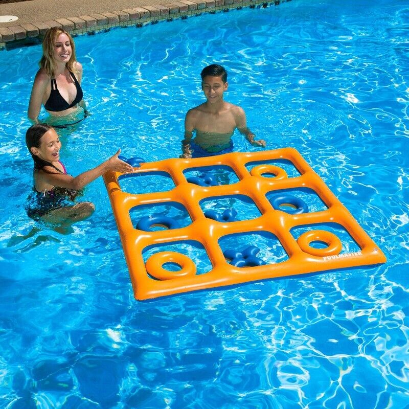 TIC TAC TOE POOL/ LAWN GAME (orange/blue - reversible) (POOLMASTER - 86182) - Image 4