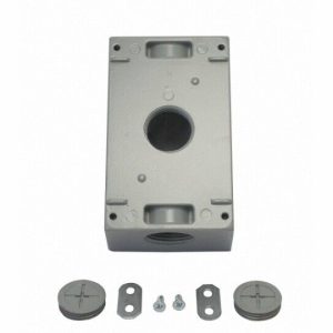 GRAY 1-GANG BOX W/ 3 .75" HOLES (ORBIT INDUSTRIES INC - 1B75-3)