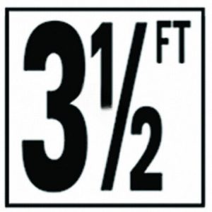 5IN NON-SKID 3 1/2 FT DEPTH MARKER TILE (NPT - DM52-2035)