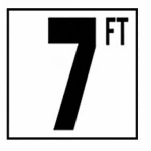 5IN NON-SKID 7 FT DEPTH MARKER TILE (NPT - DM52-2070)