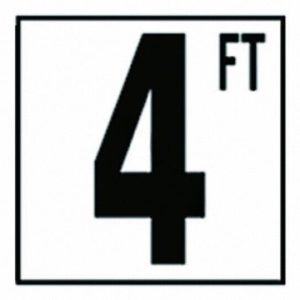 SMOOTH 4 FT DEPTH MARKER TILE - 5" (NPT - DM51-2040)