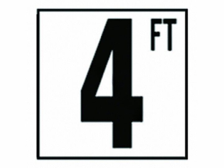 SMOOTH 4 FT DEPTH MARKER TILE - 5" (NPT - DM51-2040)