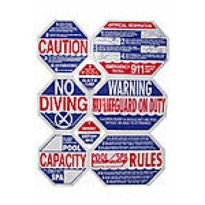 40"X48" 8-IN-1 CA POOL & SPA SIGN (TRAFFIC GRAPHIX - TGPS1001)
