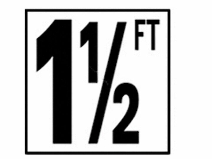 5IN SMOOTH 1 1/2 FT DEPTH MARKER TILE (NPT - DM51-2015)