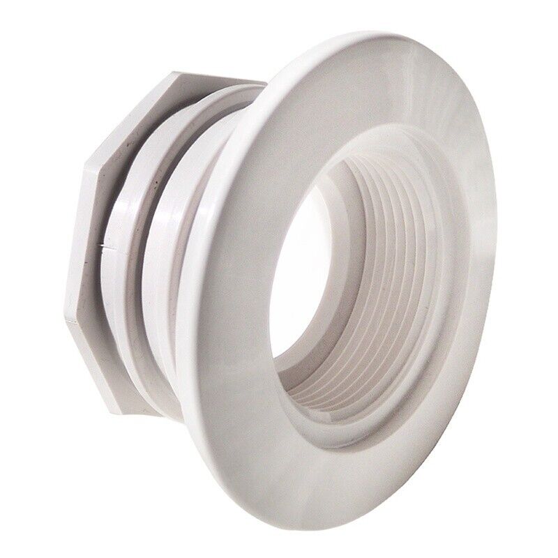 1.5"FPT WHITE LARGE WALL FTG W/ WATER STOP (AQUASTAR - ES1022WB01)