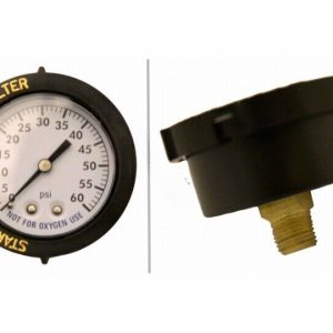 2" 0-60PSI 0.25" BACK MOUNT PLST PRESSURE GAUGE (SUPER-PRO - 80960BUCF)