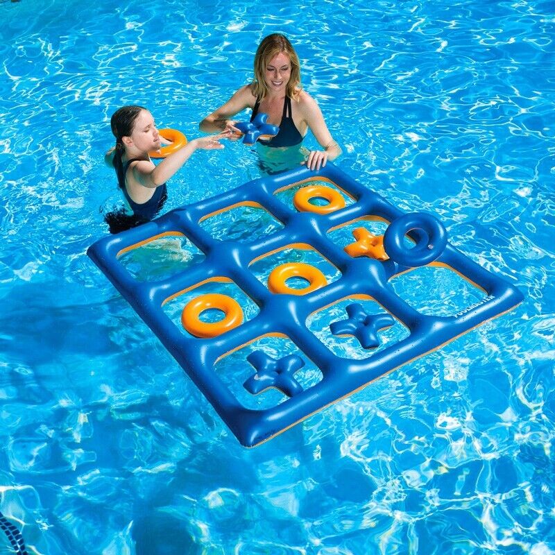 TIC TAC TOE POOL/ LAWN GAME (orange/blue - reversible) (POOLMASTER - 86182) - Image 3