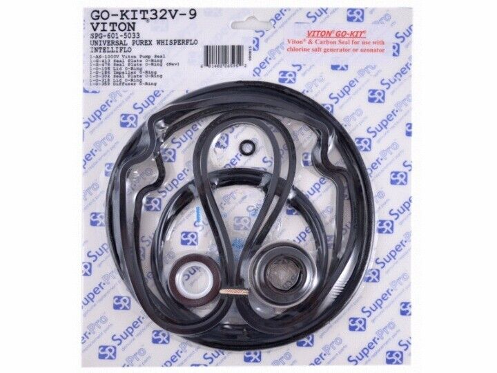 VITON PUREX WHISPERFLO PUMP SEAL KIT (SUPER-PRO - GO-KIT32V-9)